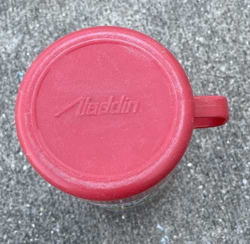 Vintage Disney World Mickey Mouse Skateboarding Aladdin Plastic Thermos Red - Picture 6 of 13