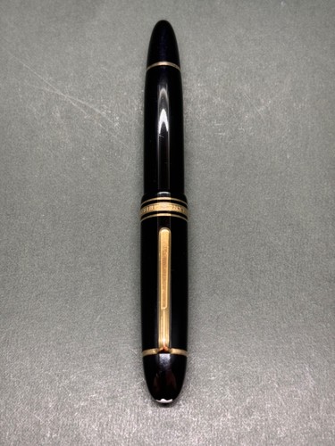 MONTBLANC MEISTERSTUCK 149 Fountain Pen 18K 750 '80s Ebonite ink-feeder Gold/EF - Picture 6 of 24