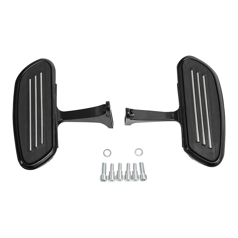 Tableros de piso negros para pasajeros aptos para Harley Touring Electra Road Glide 1993-2025 Foto 2 de 4