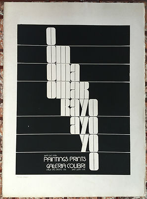 Omar Rayo Paintings Prints Poster Serigraph Galeria Colibri Puerto Rico 1974