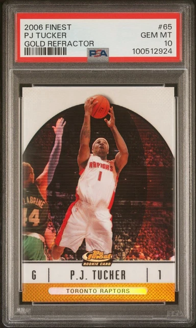2006/07 Topps Finest Gold Refractor Rookie POP 2! #65 P.J. Tucker #24/50 PSA 10
