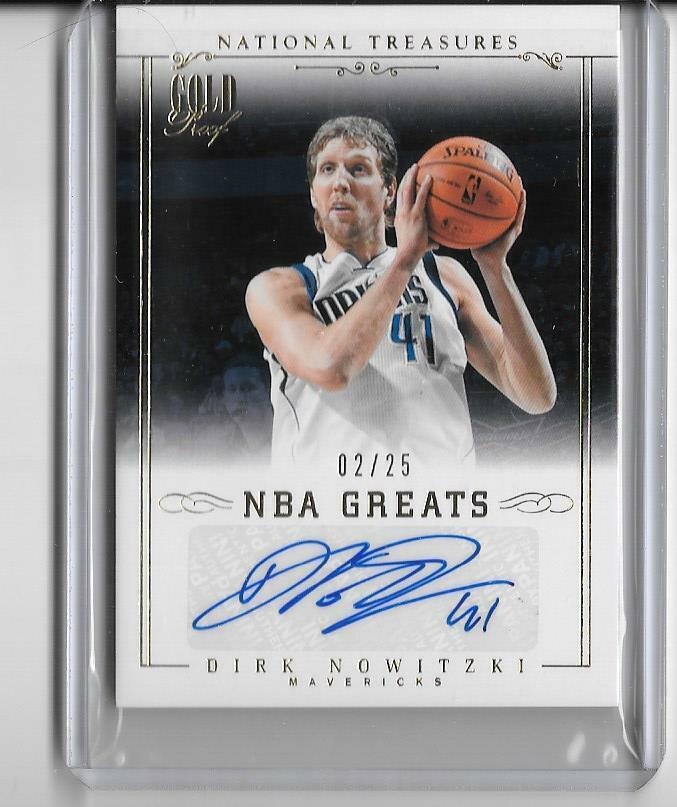 DIRK NOWITZKI 2013/14 NATIONAL TREASURES GOLD AUTOGRAPH AUTO DIRK NOWITZKI 2013/14 NATIONAL TREASURES GOLD AUTOGRAPH AUTO