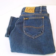 Vintage 80s Lee USA-Made Denim Mom Jeans 14-Petite 30x30 Hi-Rise 5-Pocket Dark