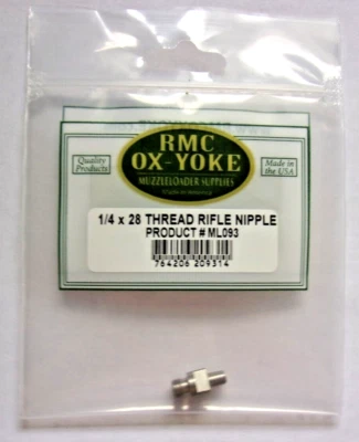 RMC Rifle Nipple 1/4x28 #11 Caps - Stainless - * See Chart -For T/C Pedersoli Dixie