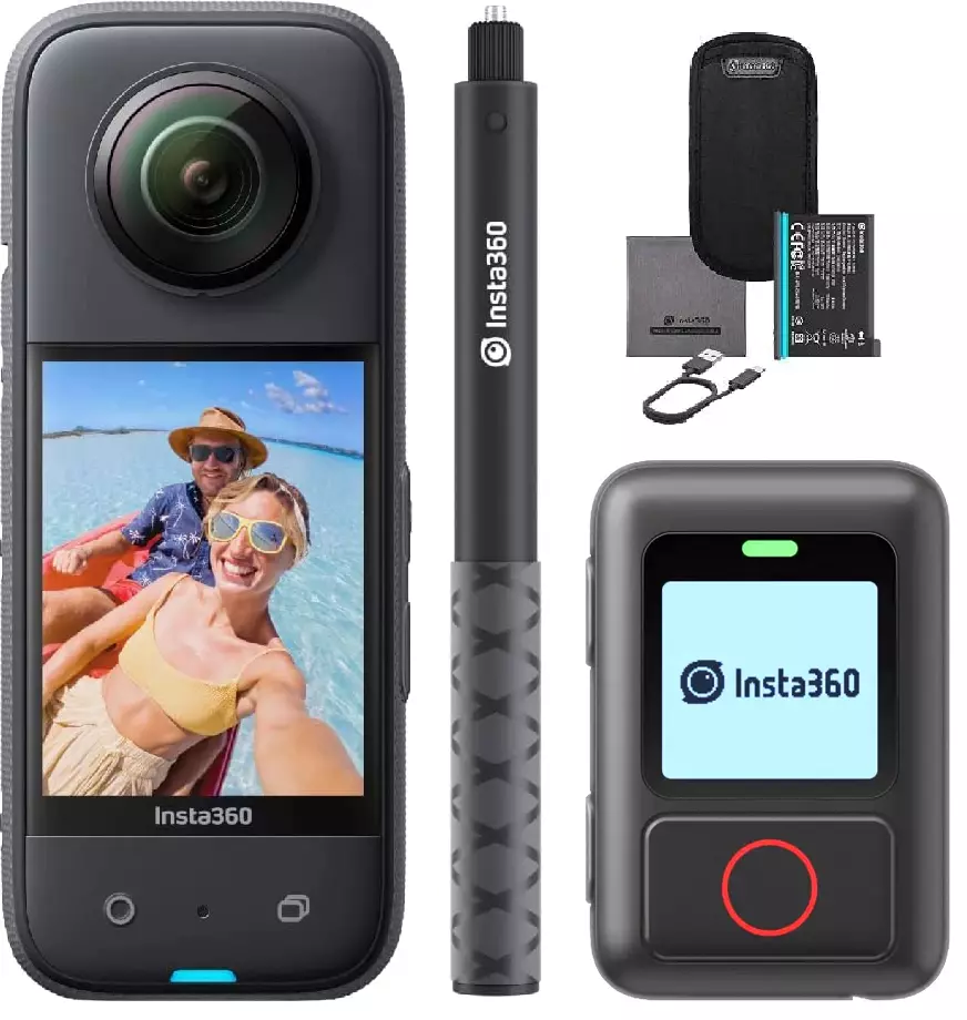 Insta360 X3 72MP Waterproof 5.7K 360° VR AI Camera + Selfie Stick + GPS  Remote | eBay