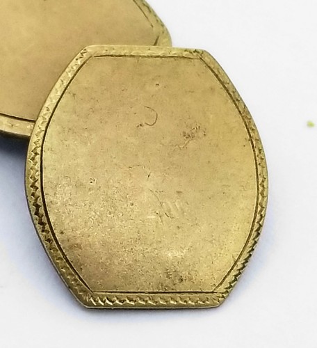 Antique Victorian Deco Yellow Gold GF GT SINGLE Cuff Link #OK1005 - Picture 4 of 6