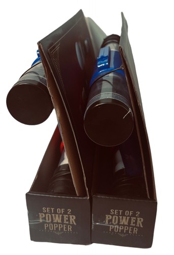 Power Popper Gun, 2 Pack Blue Red Foam Balls Dual Battle Pack, Air Powered. - Picture 5 of 7