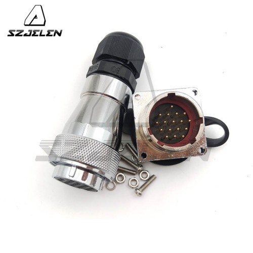WS28 17pin power industrial connector plug socket,Waterproof wire connector IP67 - Picture 5 of 6