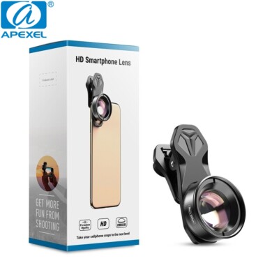 APEXEL Universal 100mm Makroobjektiv Kamera-Handyobjektiv mit Clip für Telefon