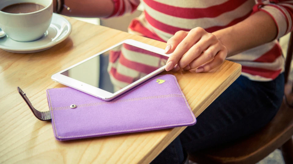 APPLE iPad mini Case PURPLE Canvas NueVue SANITIZING Screen Cleaning Sleeve   - Image 4 of 4