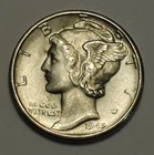 #1.1 Business Uncirculated++ to MS?? 1945 D Nicer Low Mintage Mercury Dime