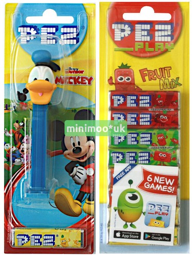 PEZ Disney Donald Duck Sweet Dispenser + Pack 8x Candies Bundle Choose Flavor - Picture 1 of 13