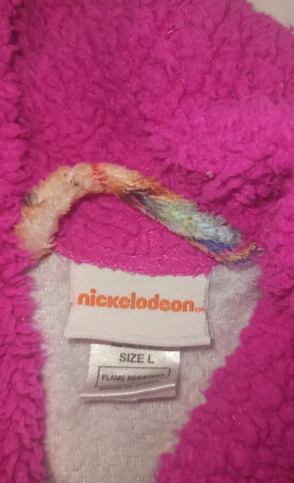 Nickelodeon JoJo Siwa Niña Rosa Vellón Bata Felpa Cinturón Prendas para dormir Talla L W001 Foto 3 de 4