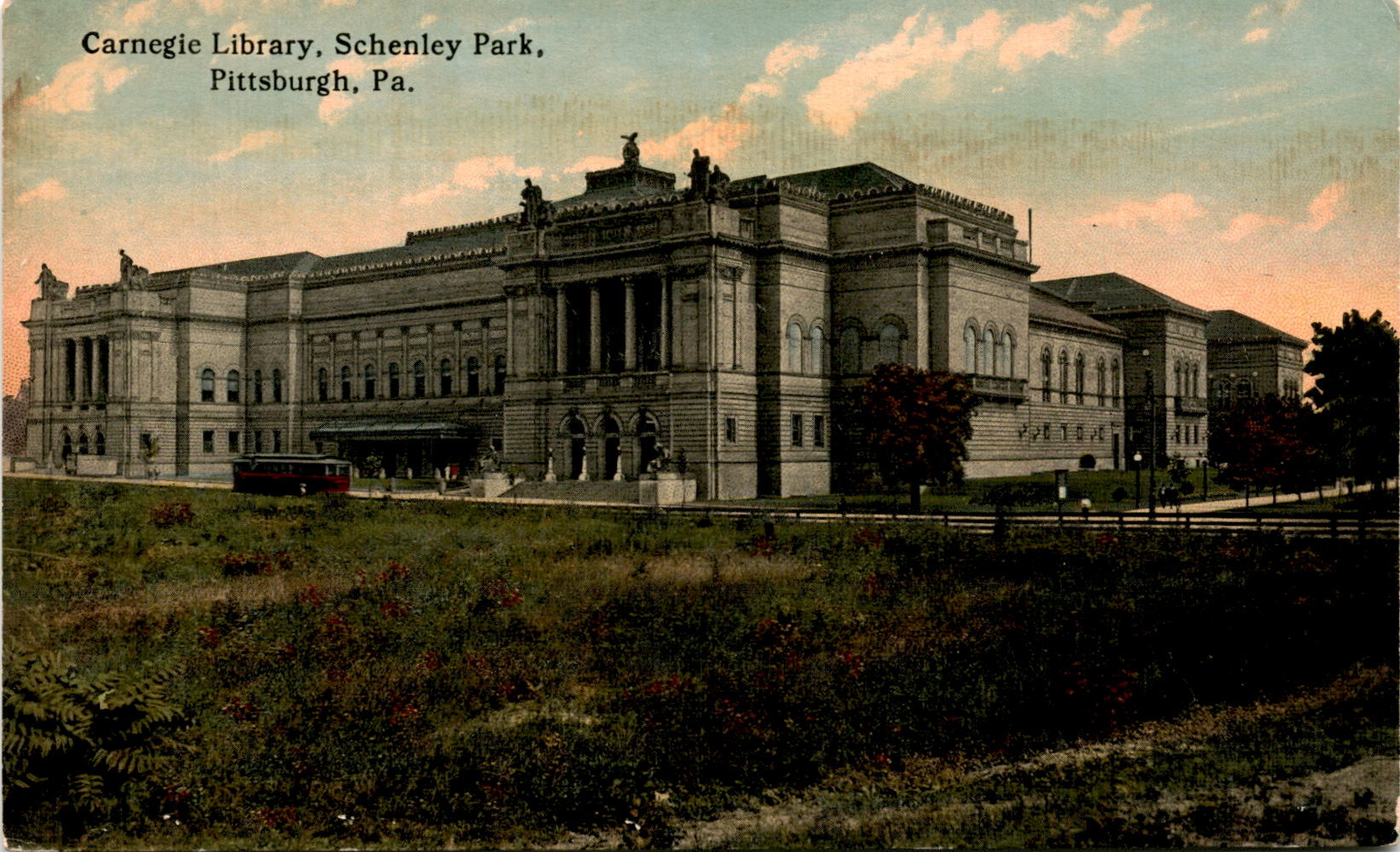 Carnegie Library, Schenley Park, Pittsburgh, Pa. , I. Robbins & Son Postcard
