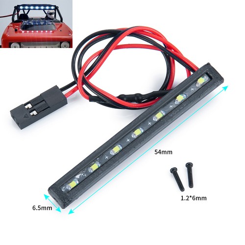 Vorne Hinten Dachlampe Beleuchtung LED Licht für Axial 1/24 SCX24 Crawler Car - Picture 32 of 40
