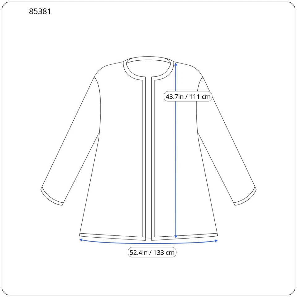 Poncho Sandro Abrigo Damas (UE) 38 Mezcla Lana Cierre a Cuadros Azul Oscuro Foto 3 de 4