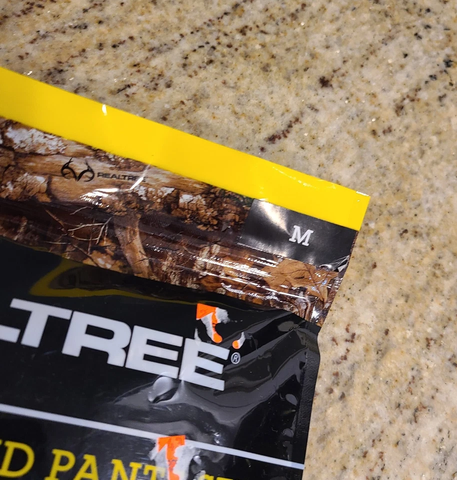 New! RealTree Youth Size M Base Layer Top & Pants Set Brown Camo Sticks Leaves - Image 2 of 4