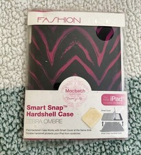 NEW IPAD2 SMART COVER HARDSHELL CASE PINK ZEBRA OMBR 