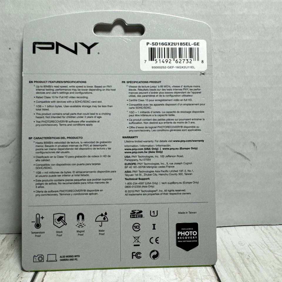 PNY 16GB SDHC Flash Card 2-pk Elite 85 MB/s - Image 3 of 4
