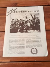 Clash Of Arms The Emperor Returns Board Game Leaflet