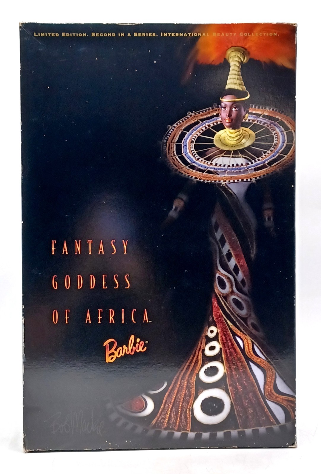 1999 Bob Mackie Fantasy Goddess of Africa Barbie Puppe / Mattel 22044 / NrfB