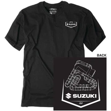 Factory Effex Suzuki Track T-Shirt - Black, Medium 28-87402
