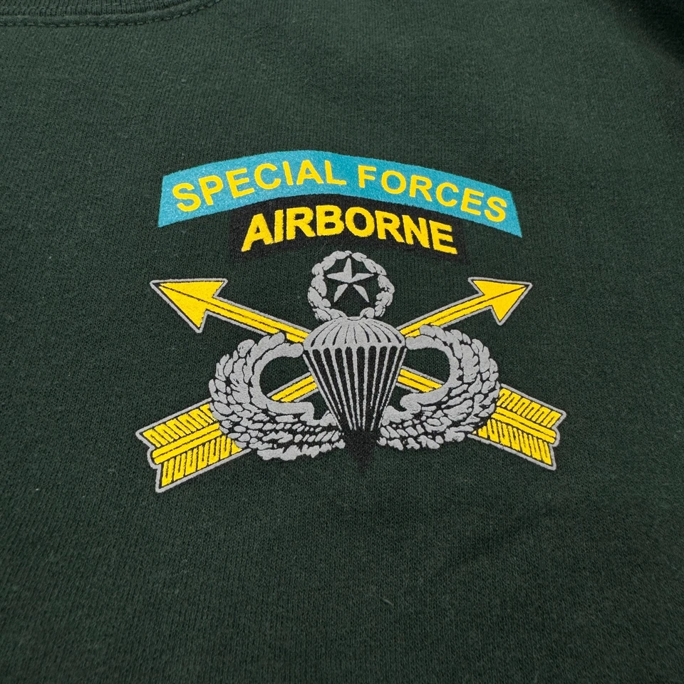 Sudadera de Colección Fuerzas Especiales Aerotransportada M Boinas Verdes Ejército de Estados Unidos Militar Veterinario Para Hombres Foto 3 de 4