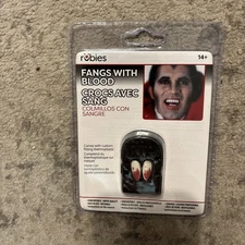 Forum Novelties - Vampire Fangs with Blood - Custom Fitting Thermoplastic - 14+