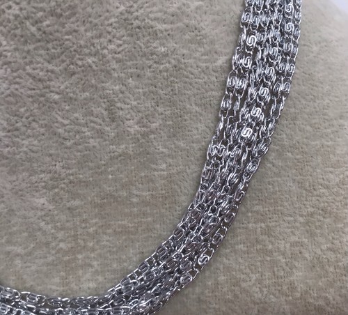 SARAH COVENTRY Women’s Multistrand Silver Tone Choker Necklace - Picture 5 of 9
