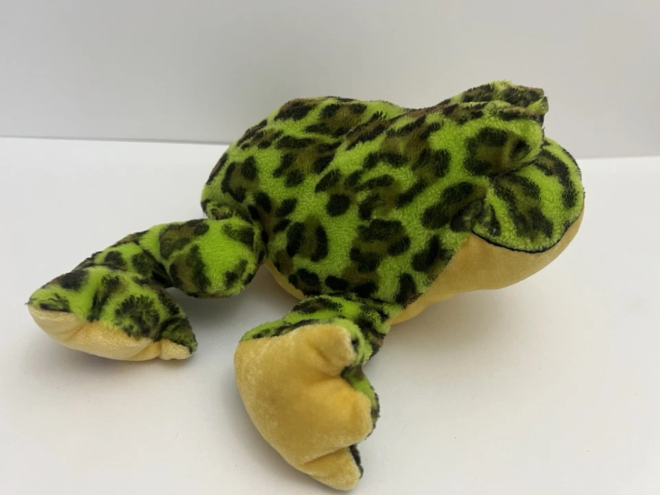 GANZ Webkinz BullFrog 9" Plush NO Code HM114 Green Yellow Black Reptile Stuffie - Image 4 of 4