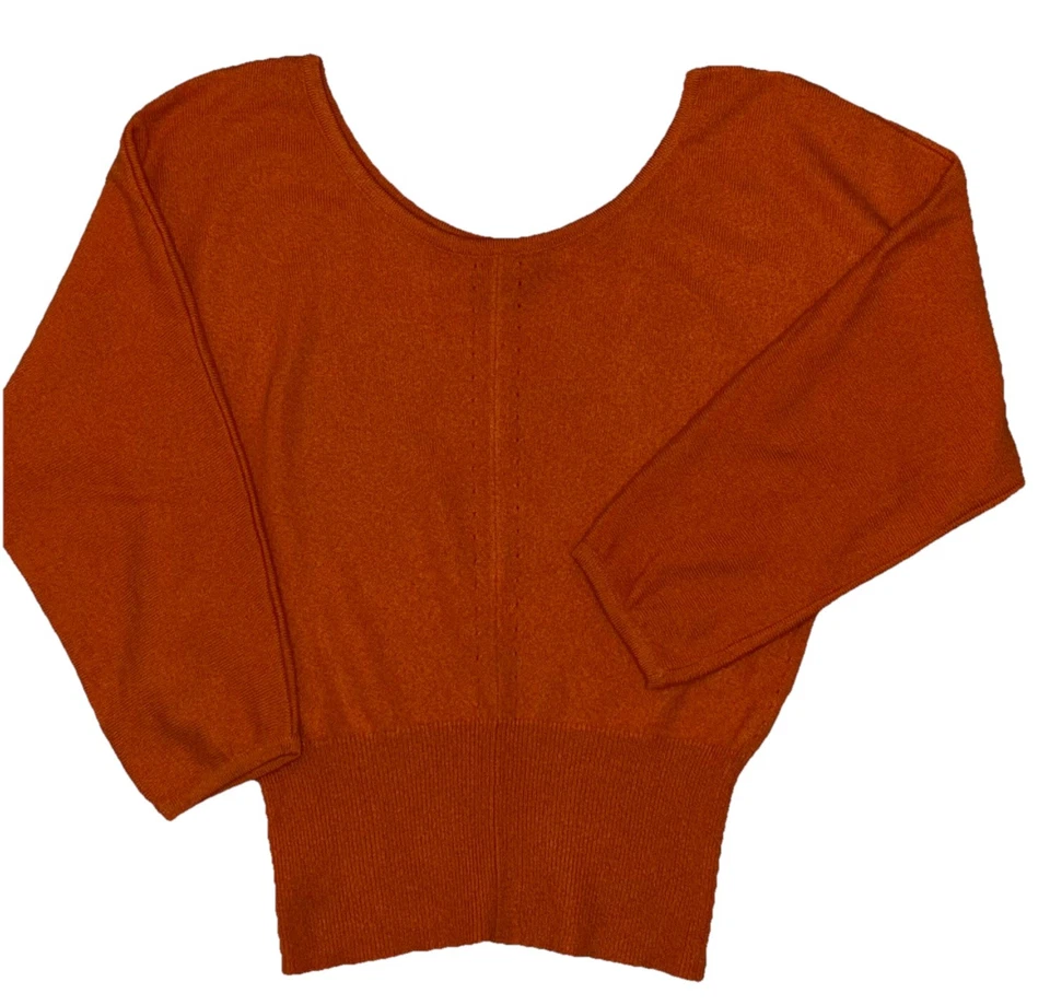 Suéter Rebecca Moses-Naranja Manga Larga 100% Cachemira-Mediano-Italia Foto 3 de 4