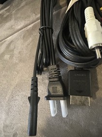 Sony PlayStation 2 PS2 Fat SCPH-39001/N w/  Cords & Network Adapter. Tested!