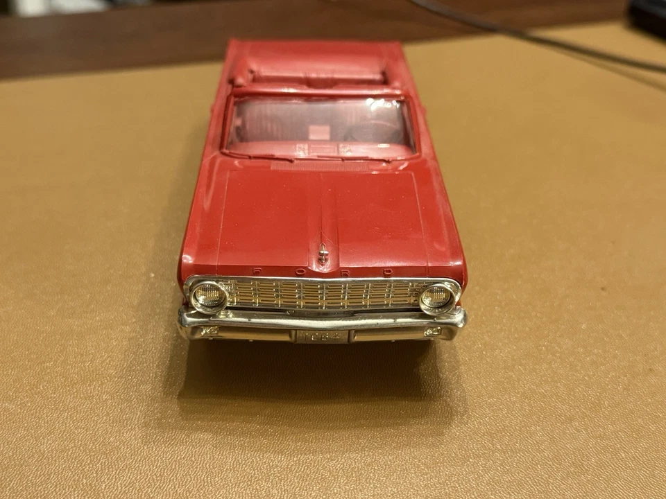 1964 RED FORD FALCON CONVERTIBLE DEALER PROMO MODEL CAR W/ORIGINAL BOX - Image 3 of 4