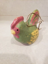Wooden Chicken Hen Christmas Ornament Country Farm