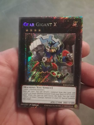 YU-GI-OH! Gear Gigant X. RA04-EN188. 1st Ed. Platinum Secret Rare Card. TCG CCG