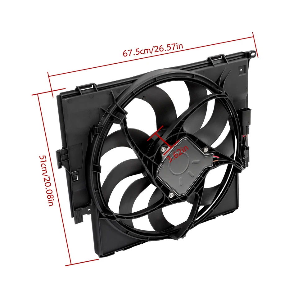 623420 76391 Conjunto de ventilador de refrigeración del radiador para BMW 328I 2012-2016 428I 2014-2016 Foto 2 de 4