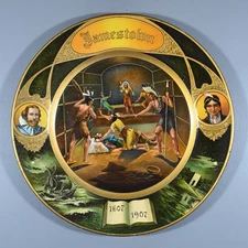 Jamestown Ter-Centennial Exposition 1907 Commemorative Vienna Art Plate