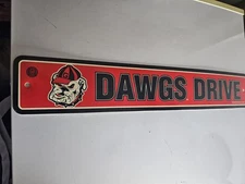 "Dawgs Drive" Street Sign, Likely A Novelty Item Or A Commemorative  Sign...