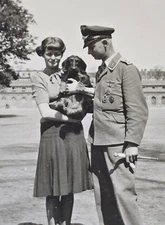 WWII Luftwaffe Officer w Awards Air Gunners Badge Combat Clasp Dagger Woman Dog