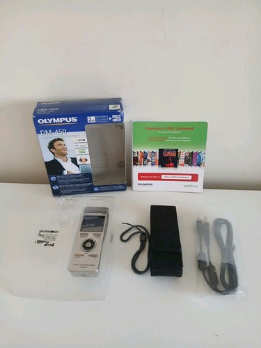 Olympus DM-450 Digital Voice Recorder / Dictaphone - silver college university - Picture 15 of 24