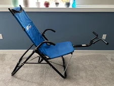 AB Lounge Sport Exercise Chair Abdominal Workout Lounger Blue