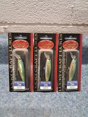 3 LUCKY CRAFT Pointer 78 OGs 3/8oz 78mm 4-5' Luckycraft Suspending Jerkbait Rare
