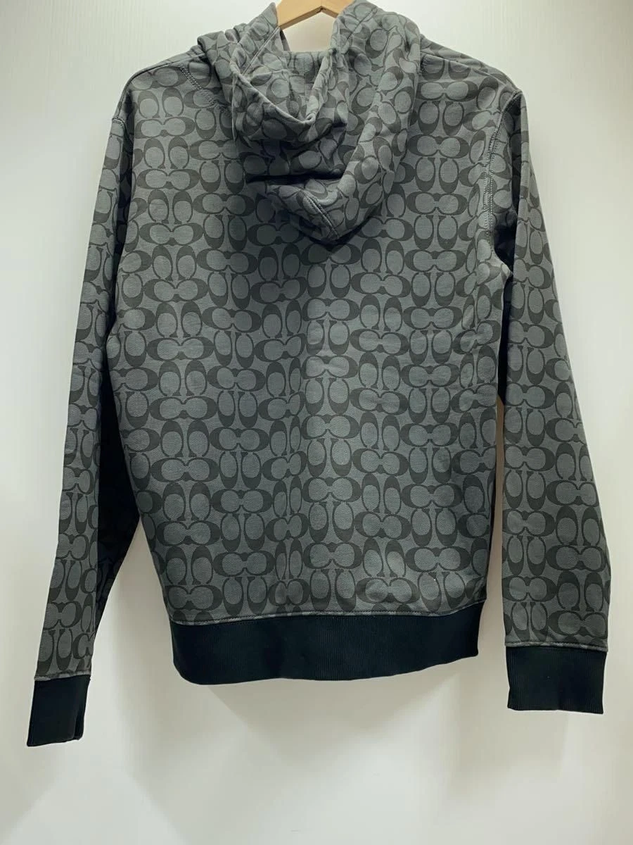 Felpa con cappuccio e zip Coach cotone grigio modello totale 6514 usata