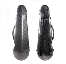 New Black Violin case 4/4 Carbon Fiber Violin Box Strong Light with Straps