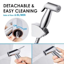 2 x Bidet Douche Toilet Shower Head Hose Sprayer Kit Silver Top Quality HOT SALE