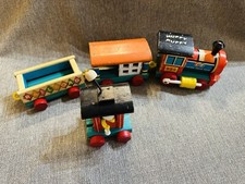 Huffy Puffy Train Fisher Price Pull Along Wood Wooden Train Pieces Vintage Toy