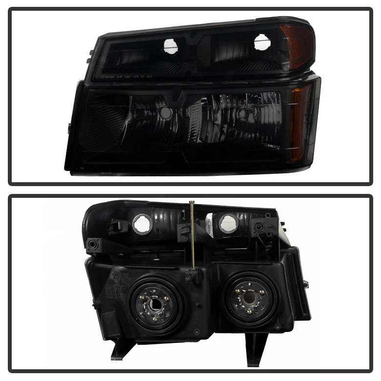 Black Smoke 2004-2012 Chevy Colorado GMC Canyon Headlights Parking Signal Lamps - Изображение 3 из 4