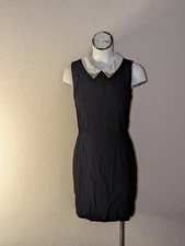 Sandro Paris Chain Collar Mini Sheath Dress Dark Academia Goth Luxe Coquette