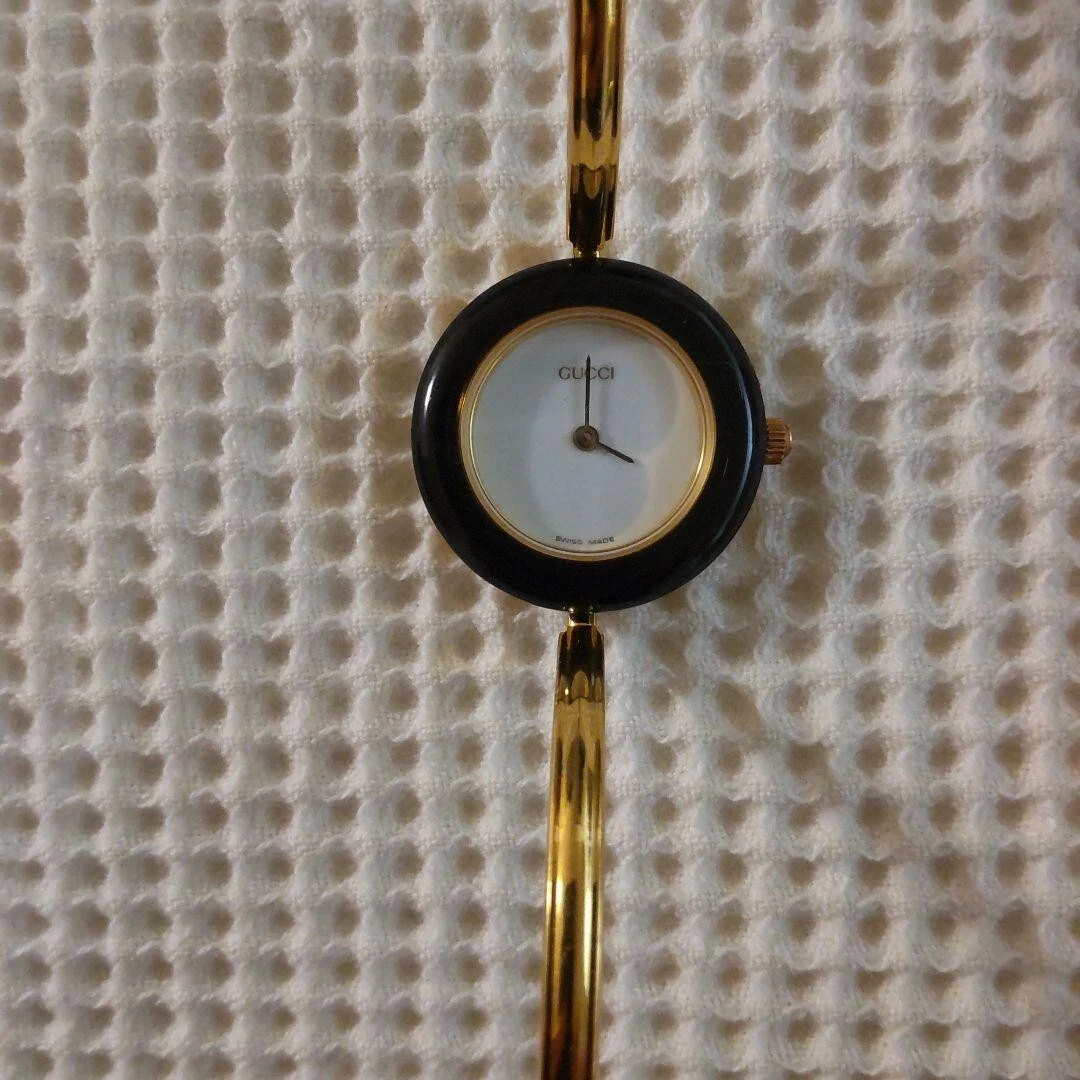 ☆GUCCI(グッチ)TIMEPIECESチェンジベゼルGQ1100 QZ美品☆-