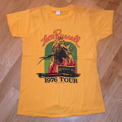 1976 LEON RUSSELL Vintage Rare! 1970's Concert Tour Rock Band Tee